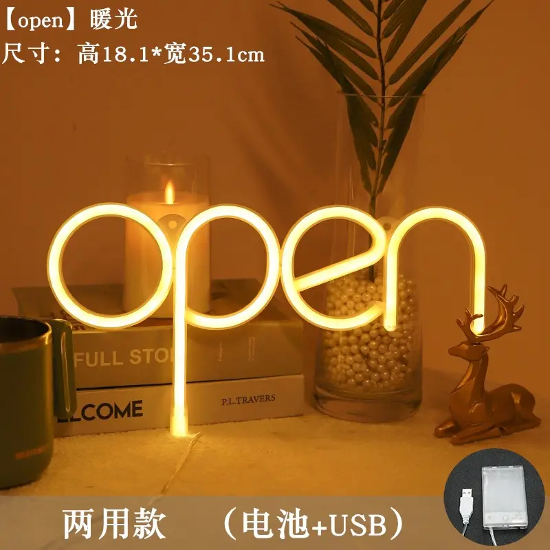 Neon LED Open Light for Bedroom Decor
