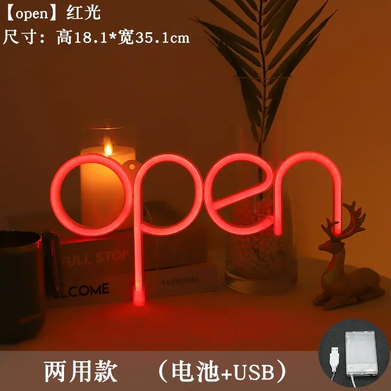 Neon LED Open Light for Bedroom Decor