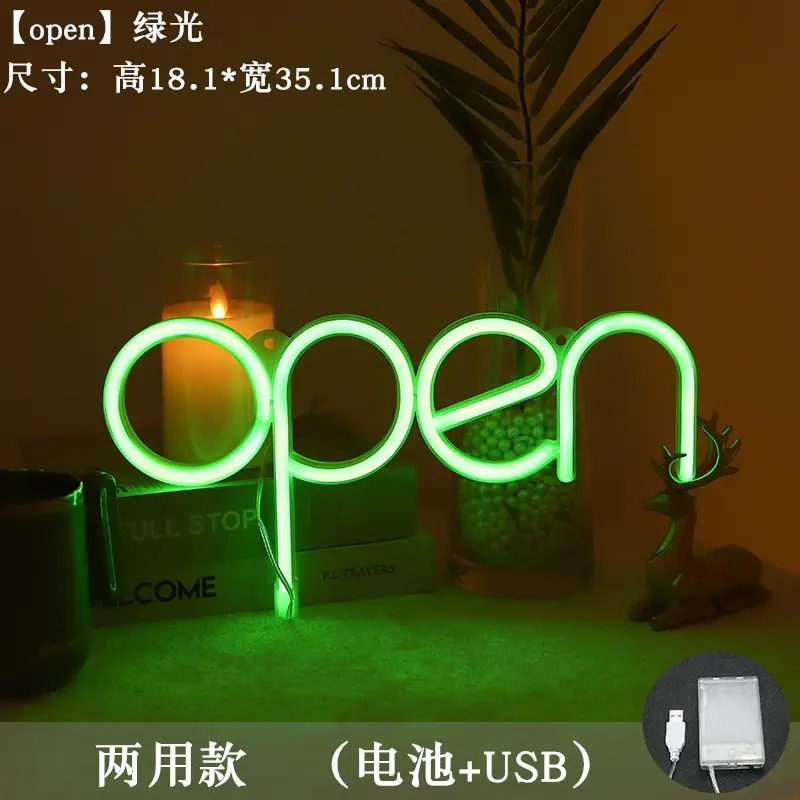 Neon LED Open Light for Bedroom Decor