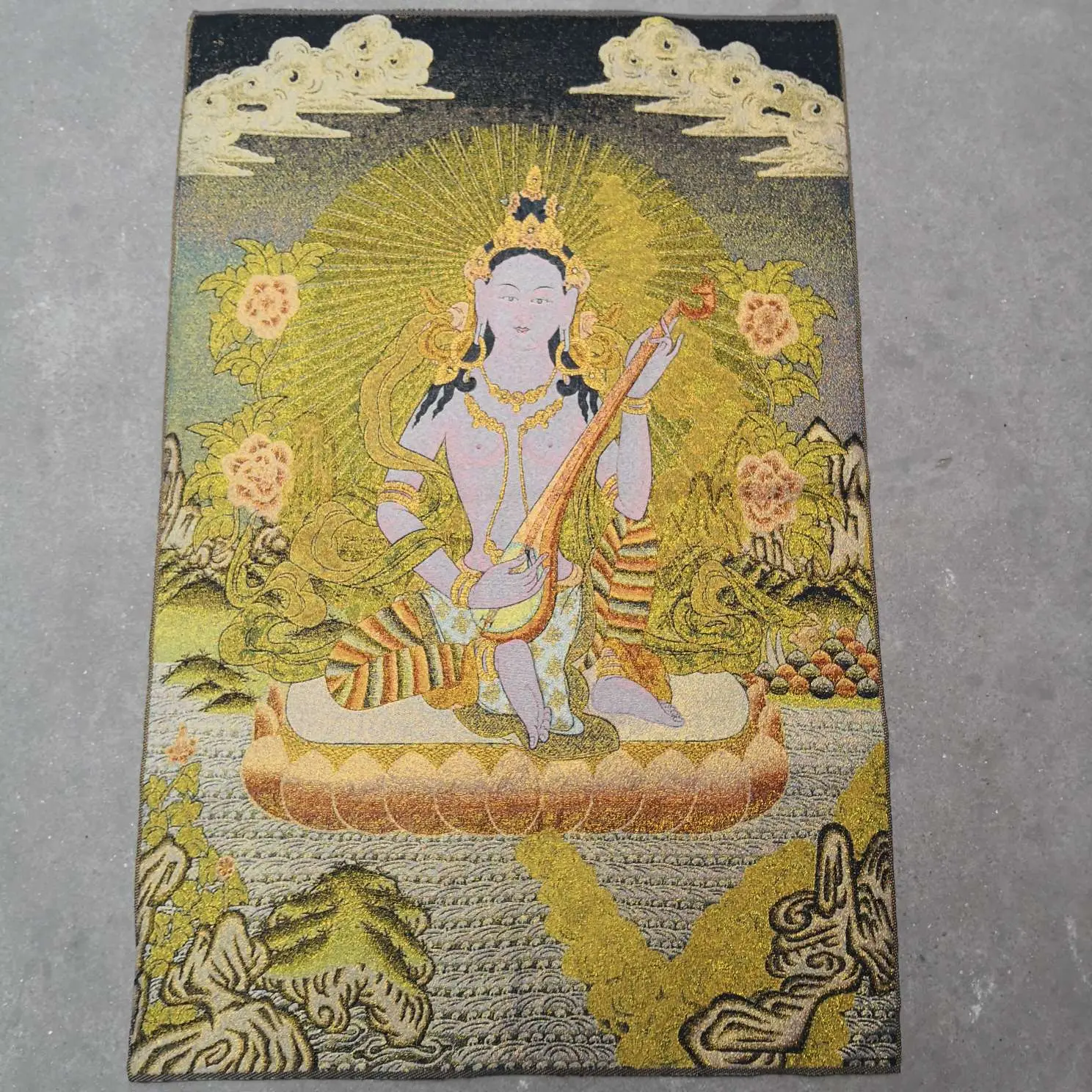 Xizang Buddha Embroidery Thangka Nepal - Image 12