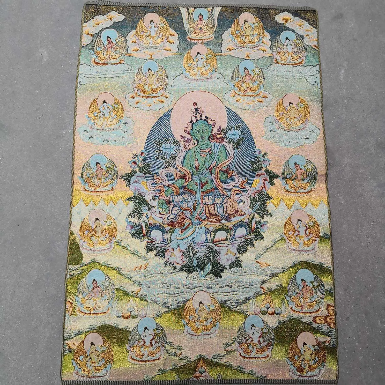 Xizang Buddha Embroidery Thangka Nepal - Image 13