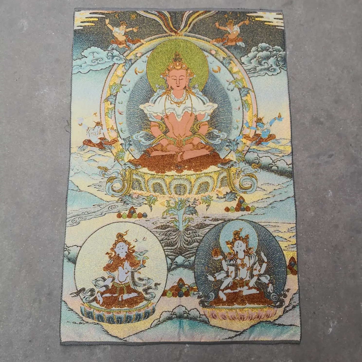 Xizang Buddha Embroidery Thangka Nepal - Image 17