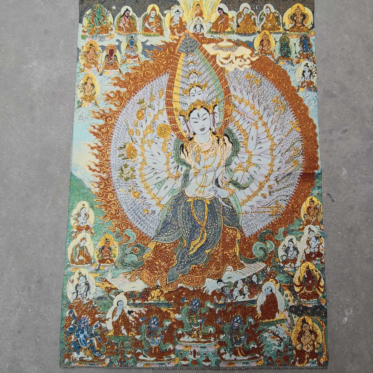 Xizang Buddha Embroidery Thangka Nepal - Image 18