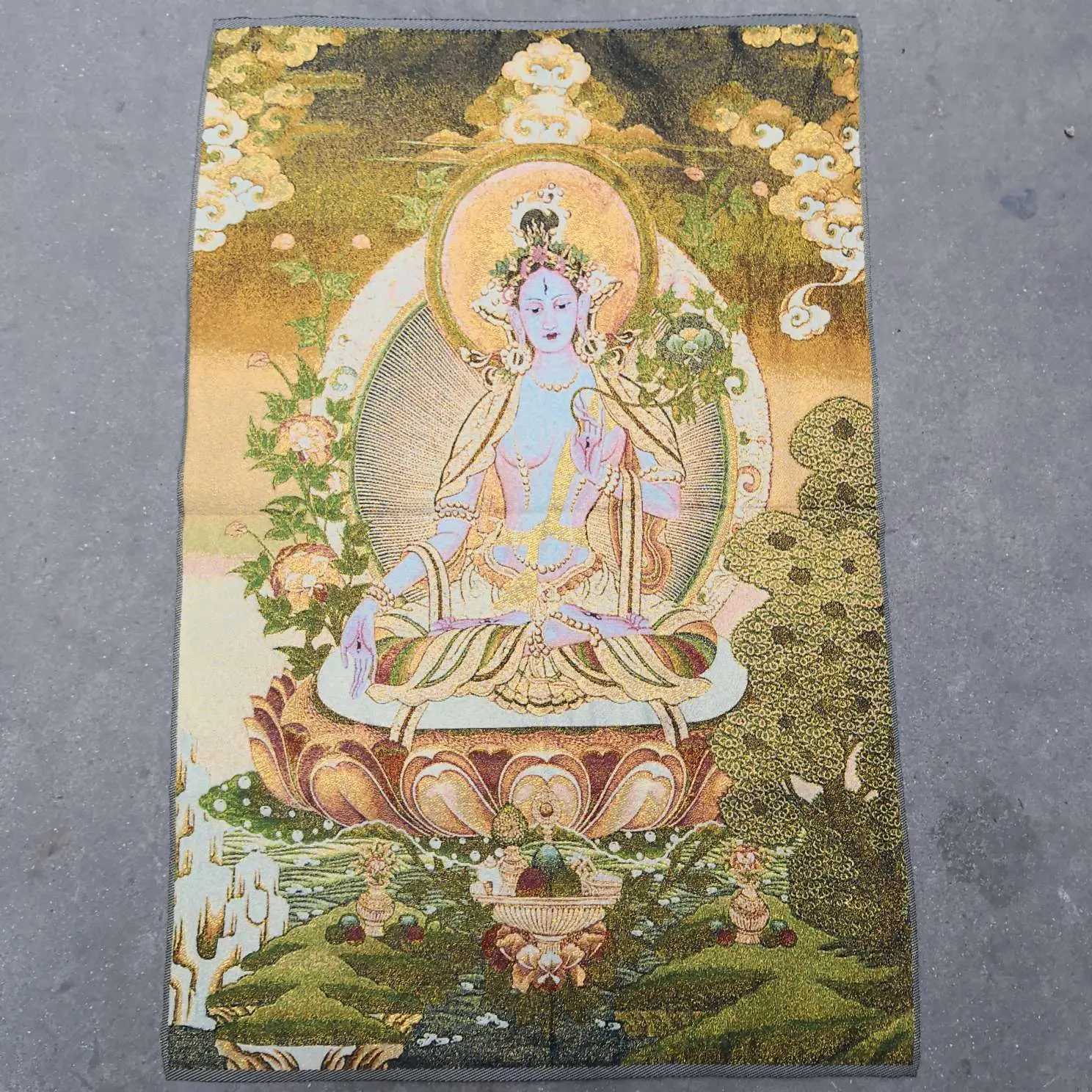 Xizang Buddha Embroidery Thangka Nepal - Image 2