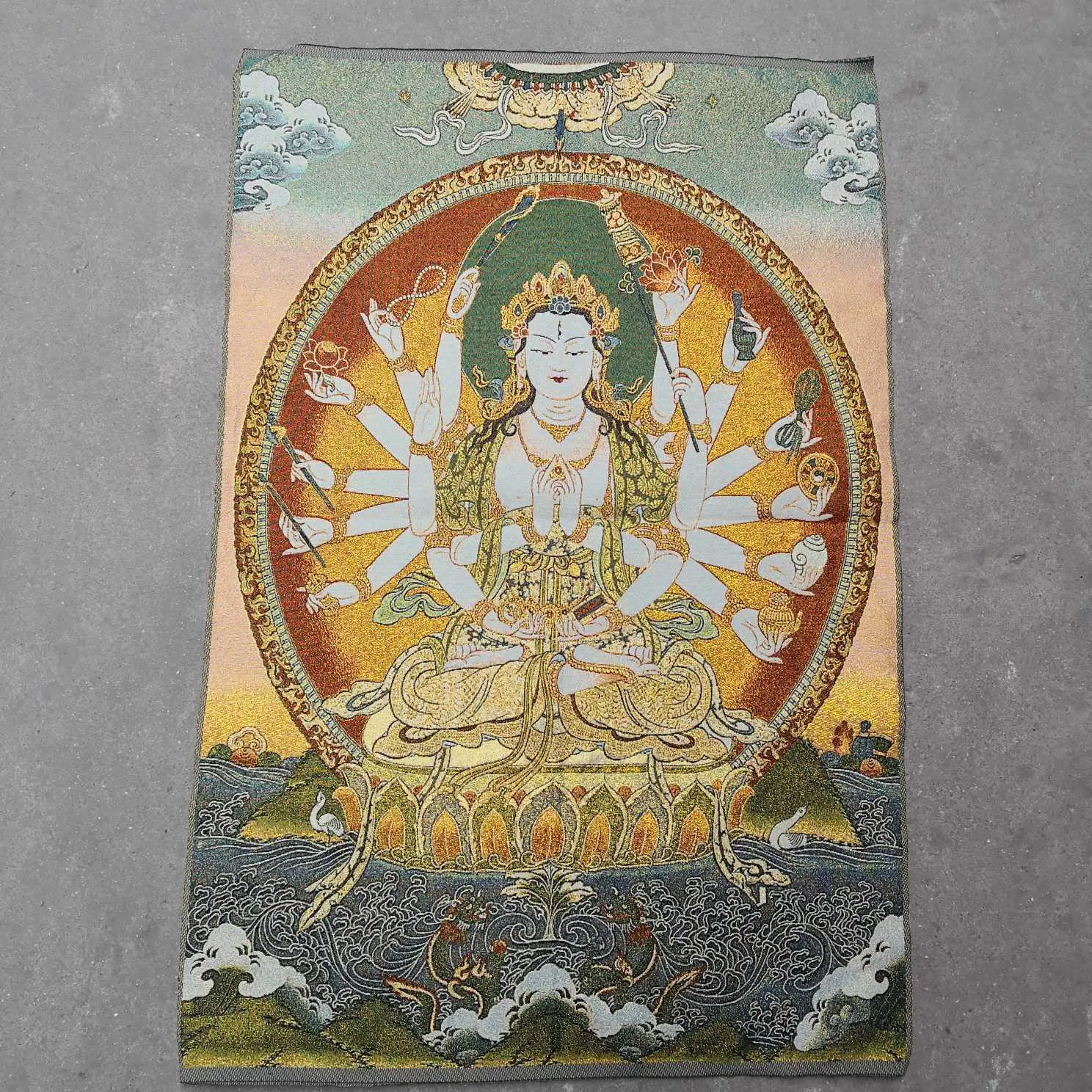 Xizang Buddha Embroidery Thangka Nepal - Image 20