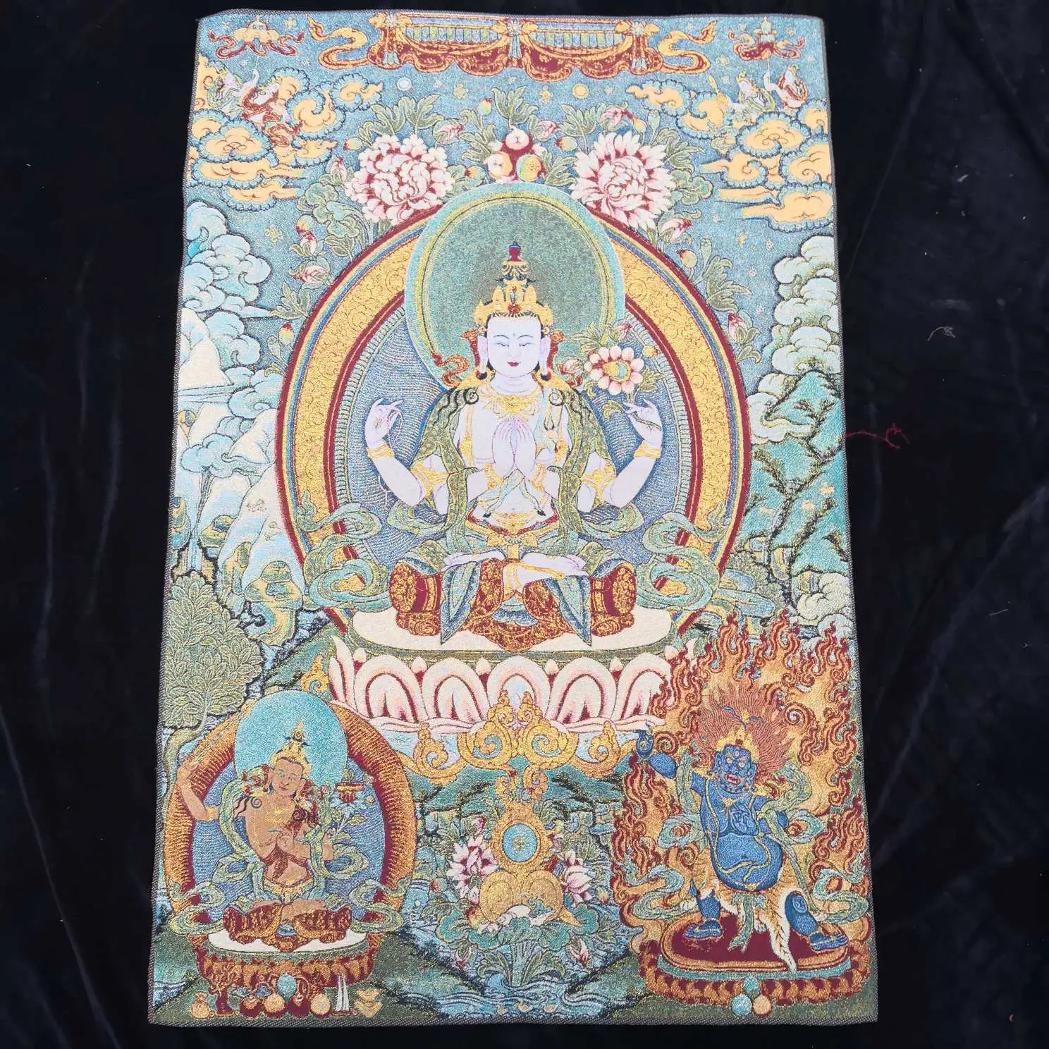 Xizang Buddha Embroidery Thangka Nepal - Image 22
