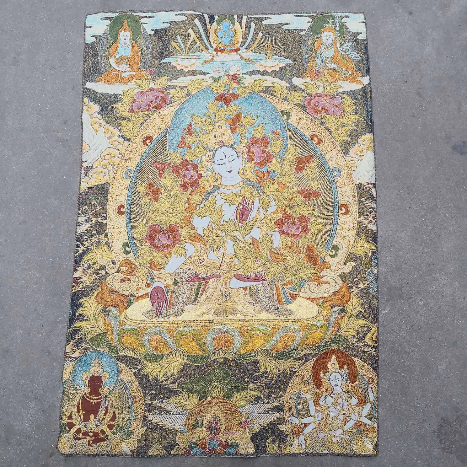 Xizang Buddha Embroidery Thangka Nepal - Image 3