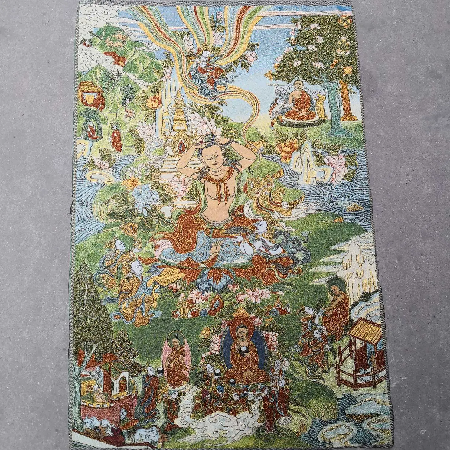 Xizang Buddha Embroidery Thangka Nepal - Image 6