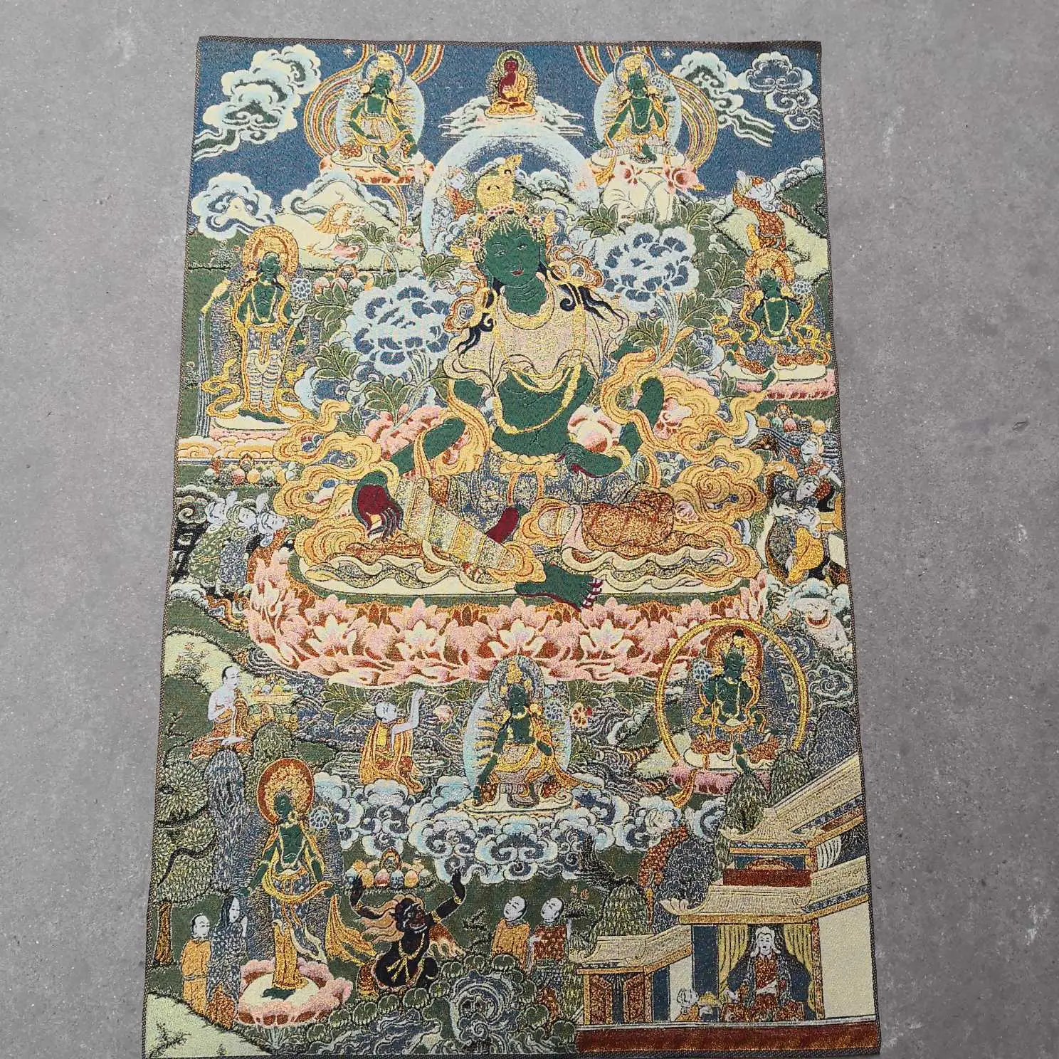Xizang Buddha Embroidery Thangka Nepal - Image 7