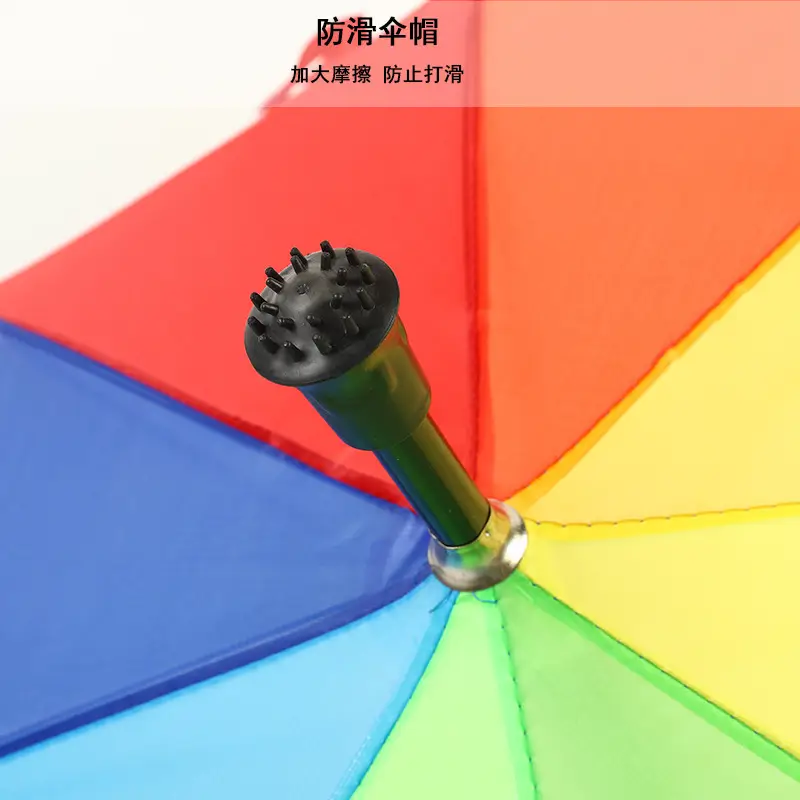 Spot Rainbow Eight Bone Old Man Cane Umbrella - Image 5