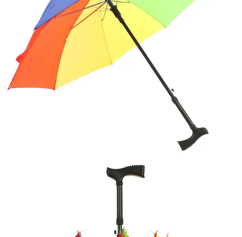 Spot Rainbow Eight Bone Old Man Cane Umbrella — feature 11