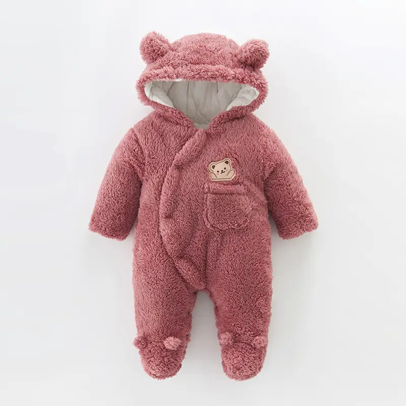 Baby Winter Hooded Jacket White Cotton Padded Newborn - Image 7