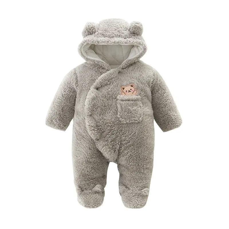 Baby Winter Hooded Jacket White Cotton Padded Newborn - Image 8