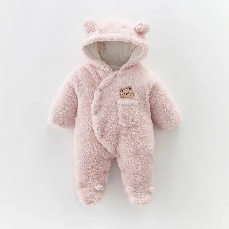 Baby Winter Hooded Jacket White Cotton Padded Newborn - Image 6