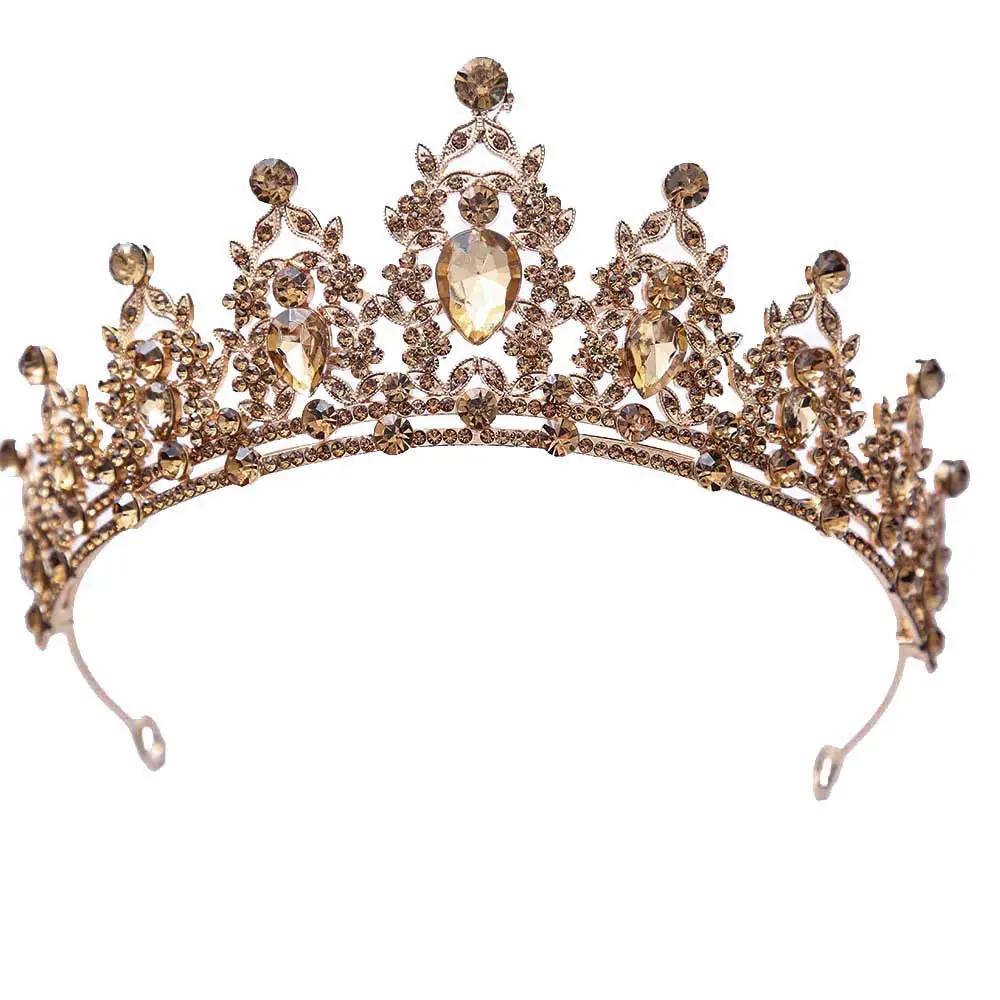 Bridal Crown with Pink Rhinestones and Diamond Details - Image 29