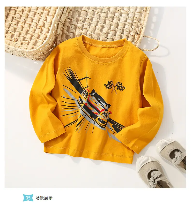 New Kids T-Shirt Grey Long Sleeve Cartoon Print — feature 10
