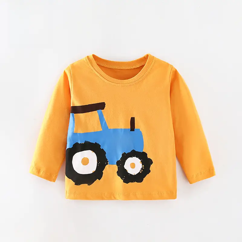 New Kids T-Shirt Grey Long Sleeve Cartoon Print