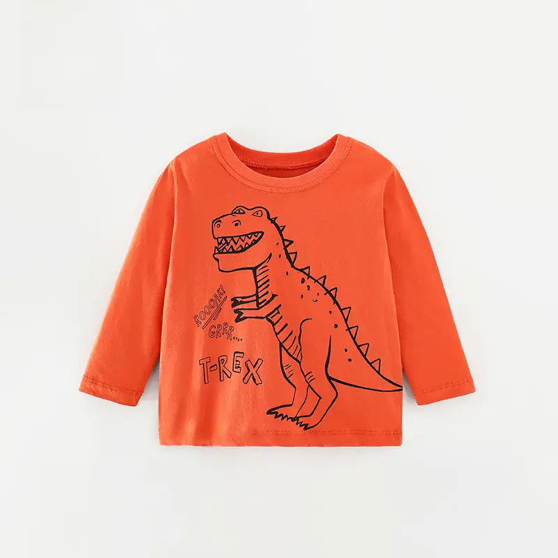 New Kids T-Shirt Grey Long Sleeve Cartoon Print