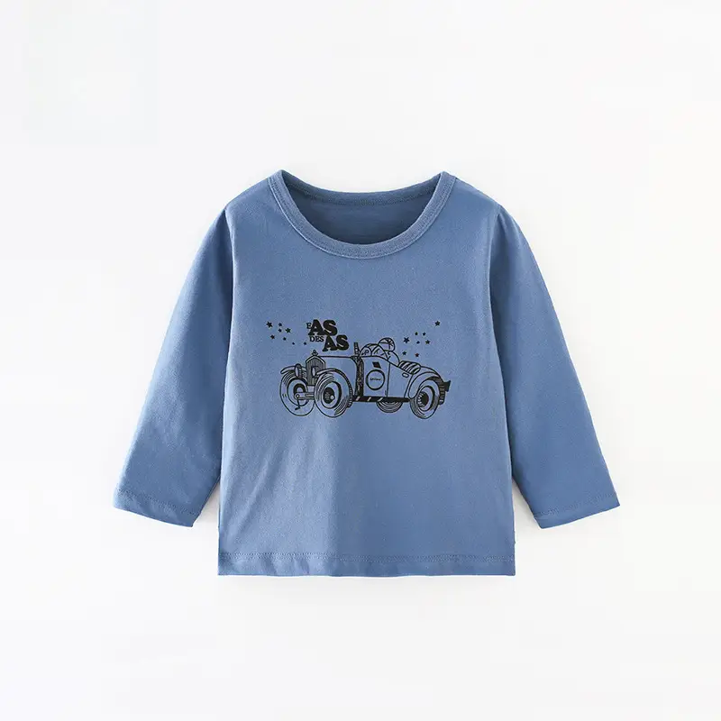 New Kids T-Shirt Grey Long Sleeve Cartoon Print