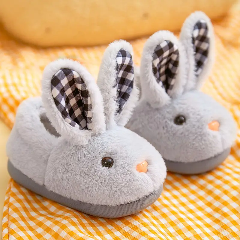 Children's Cotton Slippers Autumn and Winter Girls Boys Baby Bag with Children's Cotton Shoes Warm Home Indoor Mao Mao Slippers
