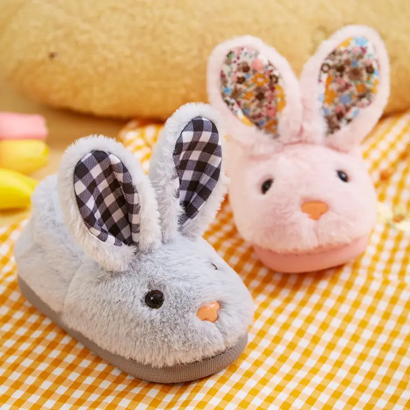 Children's Cotton Slippers Autumn and Winter Girls Boys Baby Bag with Children's Cotton Shoes Warm Home Indoor Mao Mao Slippers