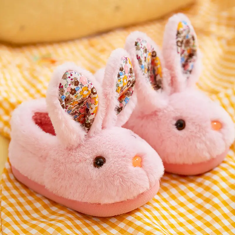 Children's Cotton Slippers Autumn and Winter Girls Boys Baby Bag with Children's Cotton Shoes Warm Home Indoor Mao Mao Slippers