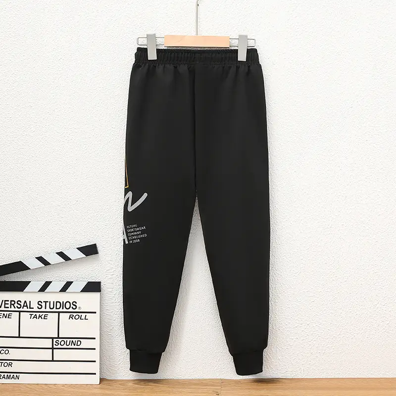 Children's Navy Blue Knitted Ankle-Tied Pants 2023 - Image 14