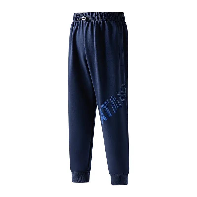Children's Navy Blue Knitted Ankle-Tied Pants 2023 - Image 6