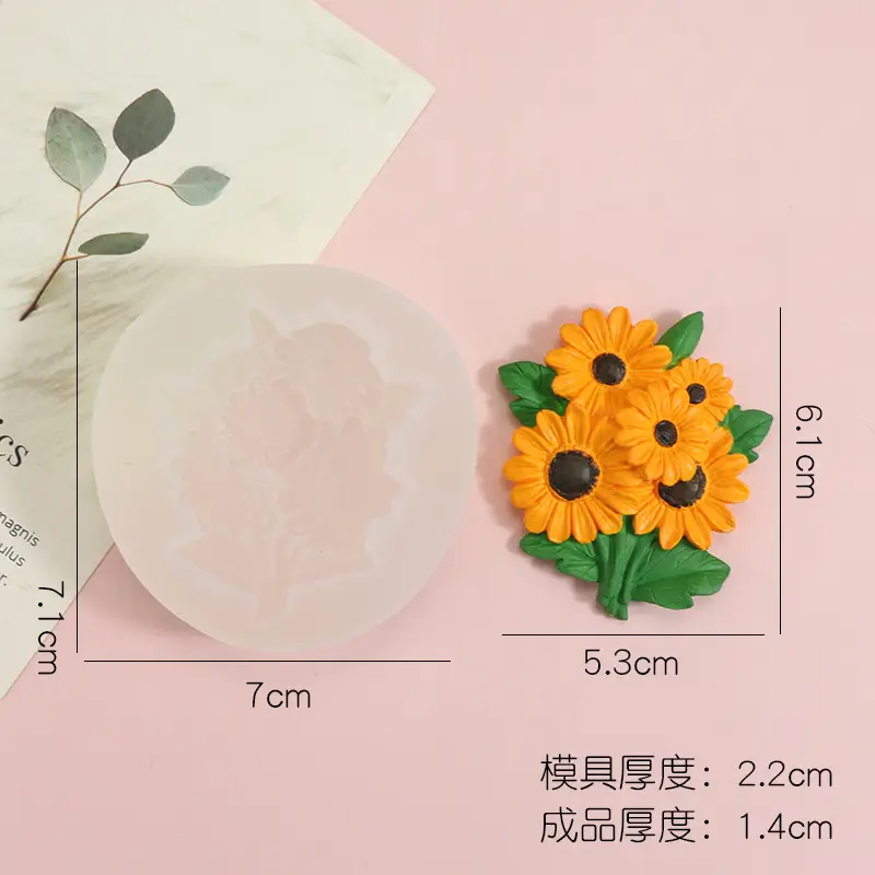 Narcissus Flower Silicone Mold for Car Air Outlet Aromatherapy - Image 11