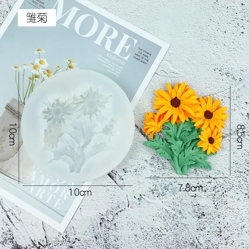 Narcissus Flower Silicone Mold for Car Air Outlet Aromatherapy - Image 7