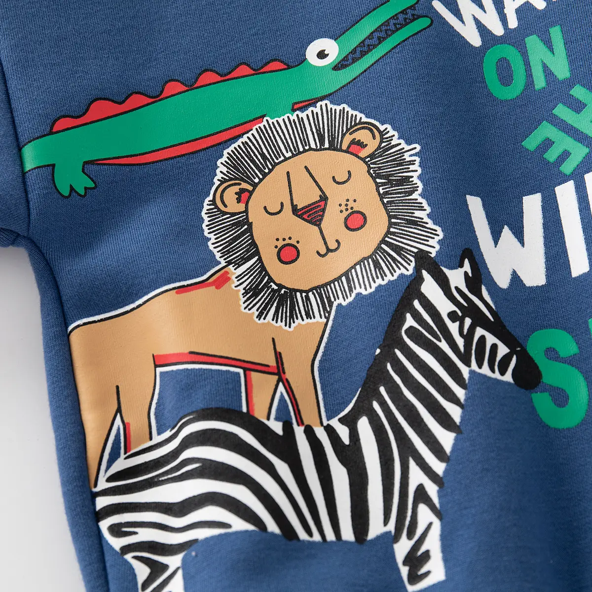 New Kids Fleece Lion Zebra Sweater - Image 6