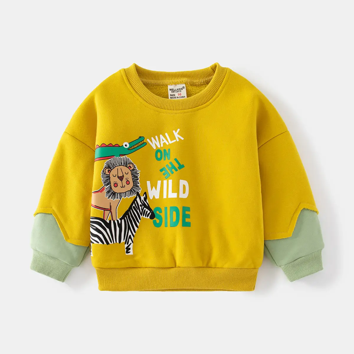 New Kids Fleece Lion Zebra Sweater - Image 2