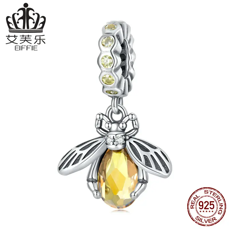 Avale Dragonfly Bee Beaded Pendant with Zircon Insect Design - Image 6