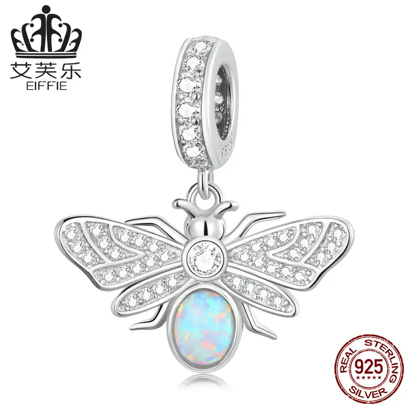 Avale Dragonfly Bee Beaded Pendant with Zircon Insect Design — feature 7