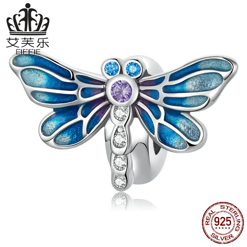 Avale Dragonfly Bee Beaded Pendant with Zircon Insect Design — feature 8