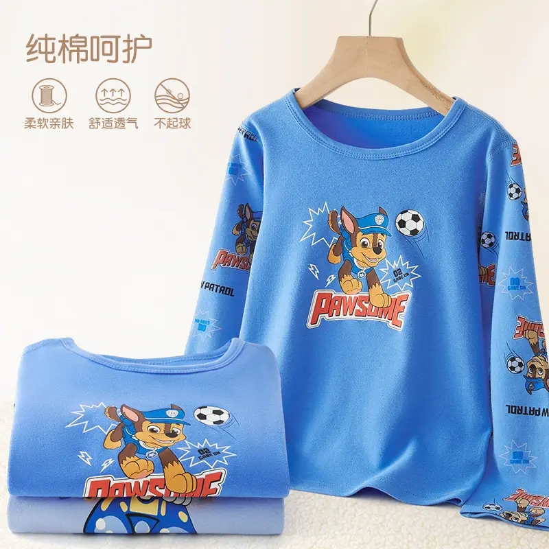 Paw Patrol Pure Cotton Kids Pajama Set Blue - Image 5