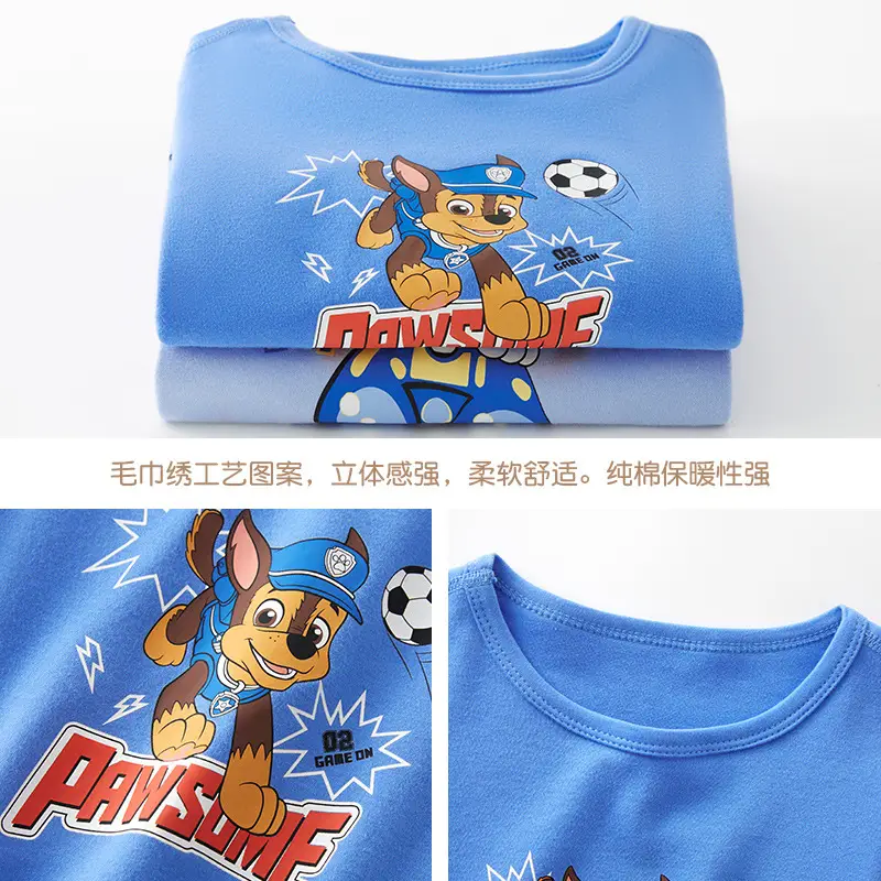 Paw Patrol Pure Cotton Kids Pajama Set Blue - Image 6