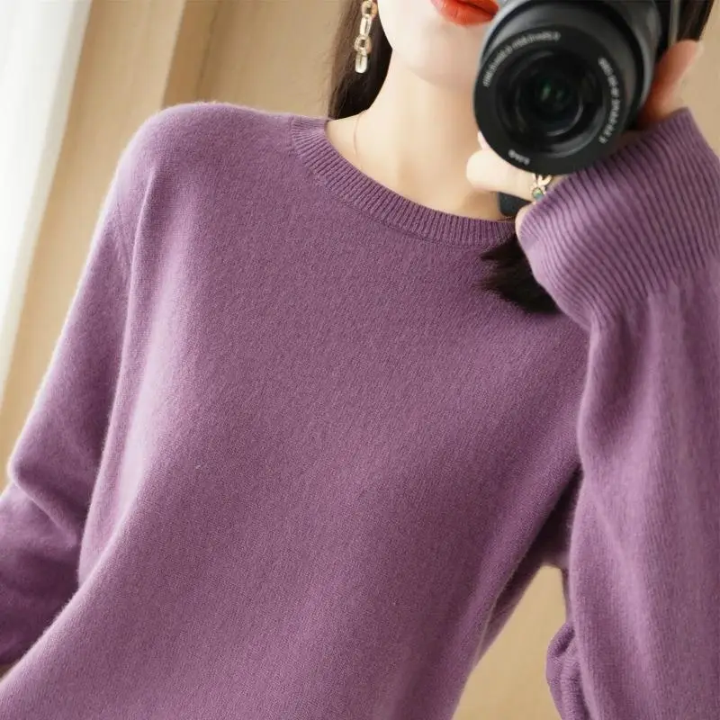 Women's Teal Knitted Long-Sleeve Pullover Sweater - Image 10