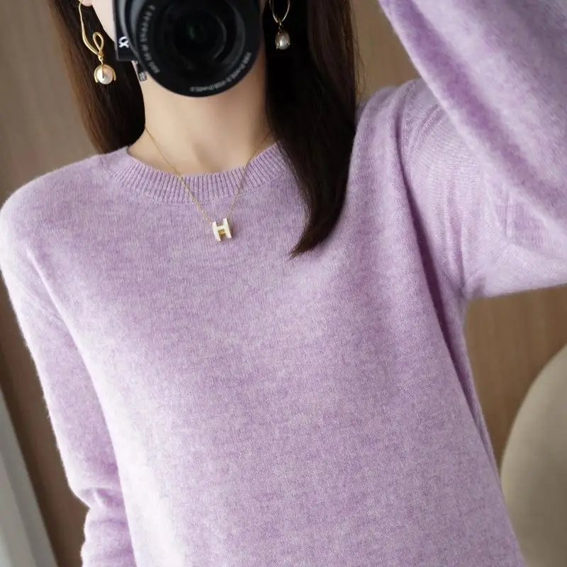 Women's Teal Knitted Long-Sleeve Pullover Sweater - Image 15