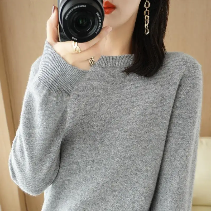 Women's Teal Knitted Long-Sleeve Pullover Sweater - Image 16