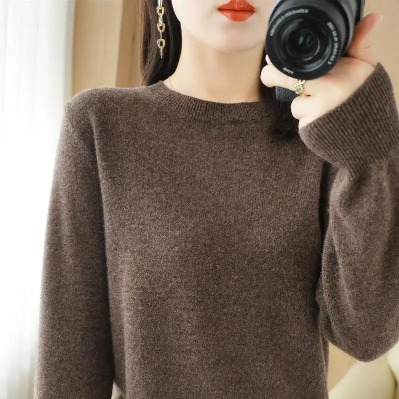 Women's Teal Knitted Long-Sleeve Pullover Sweater - Image 18