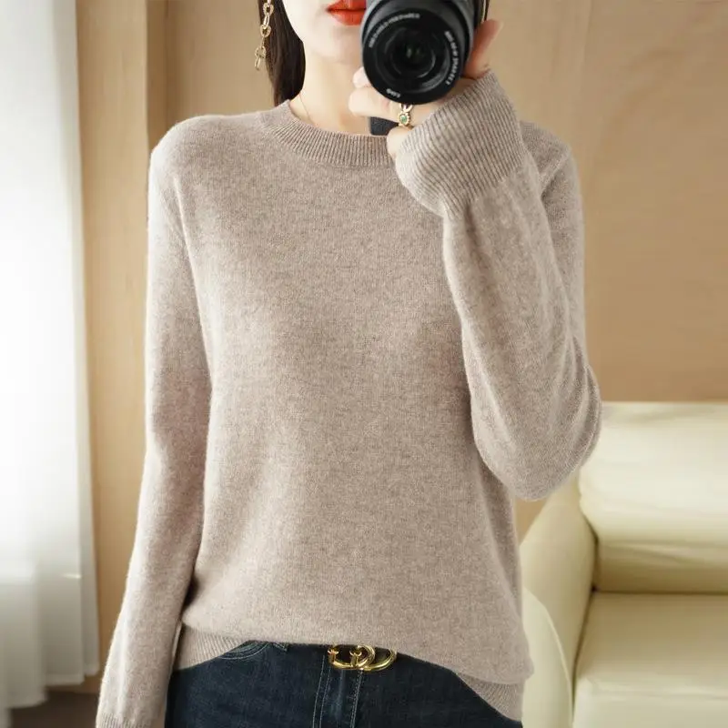 Women's Teal Knitted Long-Sleeve Pullover Sweater - Image 2