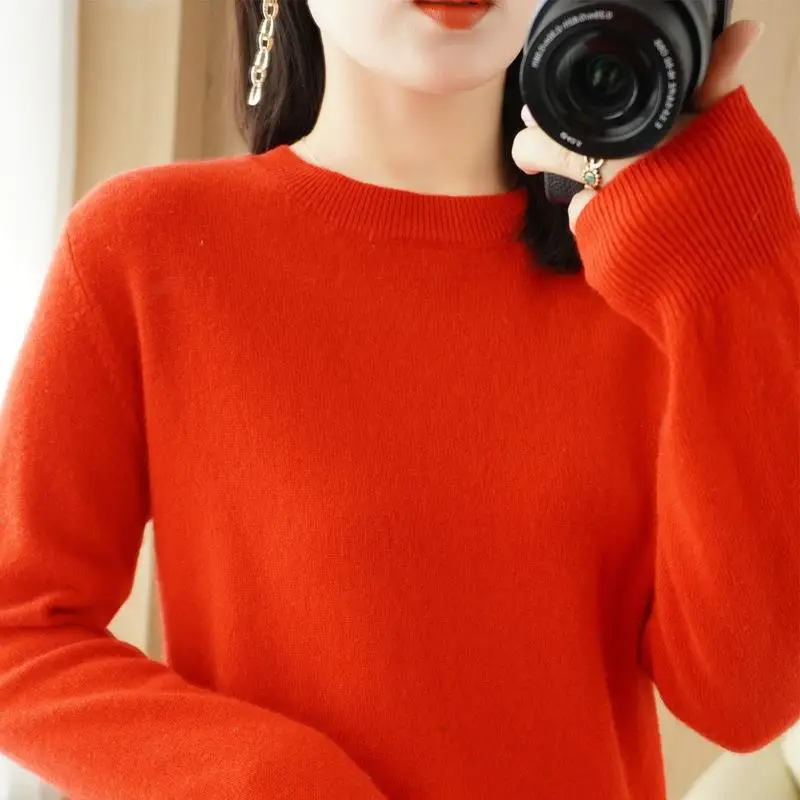 Women's Teal Knitted Long-Sleeve Pullover Sweater - Image 21
