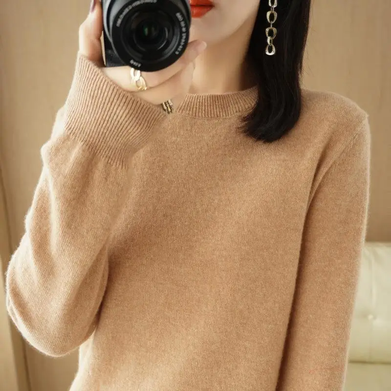 Women's Teal Knitted Long-Sleeve Pullover Sweater - Image 4