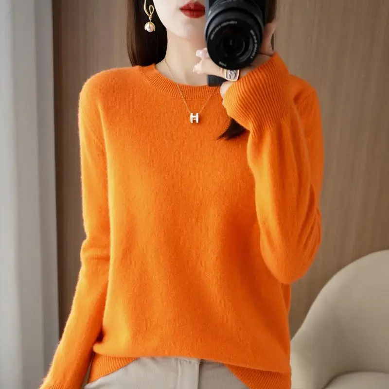 Women's Teal Knitted Long-Sleeve Pullover Sweater - Image 6