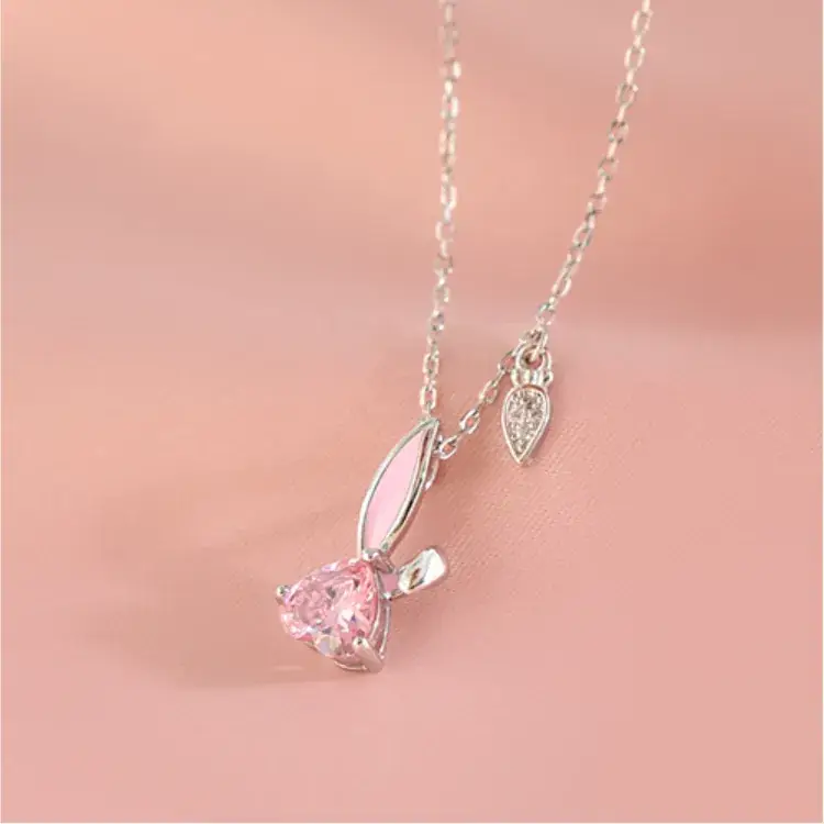 Women's Sweet Mori Fairy Clavicle Necklace with Fresh White Diamond Zircon Pendant - Image 4