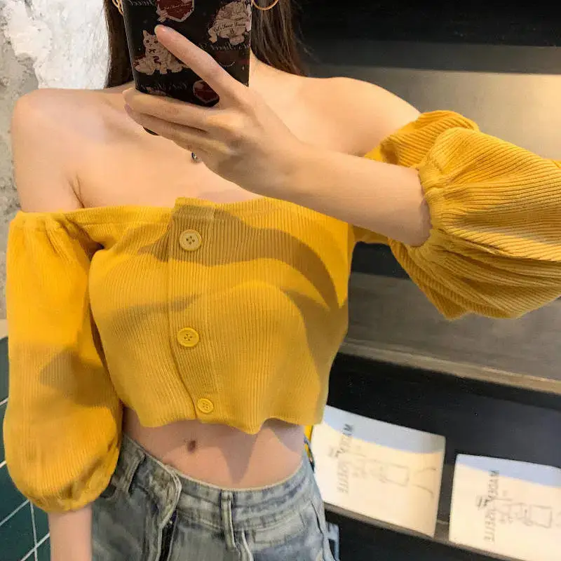 French Style Girls Bubble Top with Collar & High Waist - Image 7