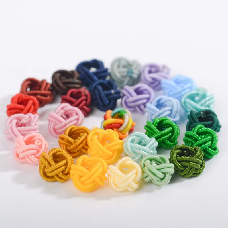 Green Hand-Knitted Pineapple Knot Braided Rope Small Accessories - Image 19