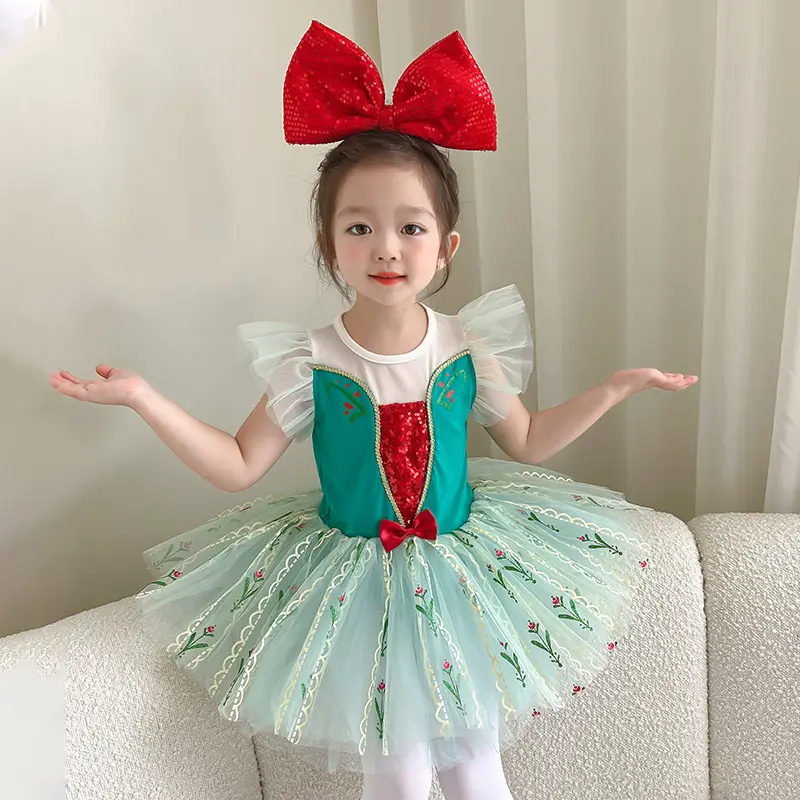 Girls Ballet Dance Skirt 2025 Summer Light Blue Tulle - Image 14