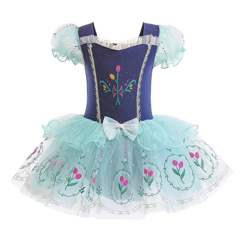Girls Ballet Dance Skirt 2025 Summer Light Blue Tulle - Image 6